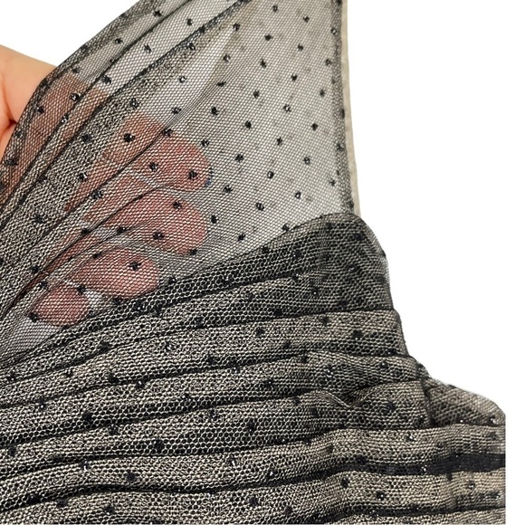 ADRIANNA PAPELL AP1E202268 HIGH LOW GLITTER PIN DOT RUCHED COCKTAIL DRESS - Picture 10 of 16